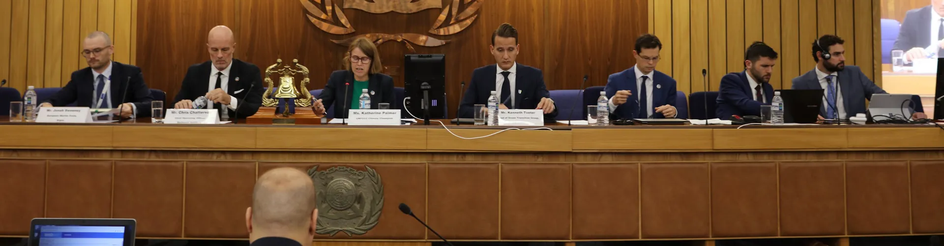 Kenneth Tveter speaks on the panel at the IMO second symposium
