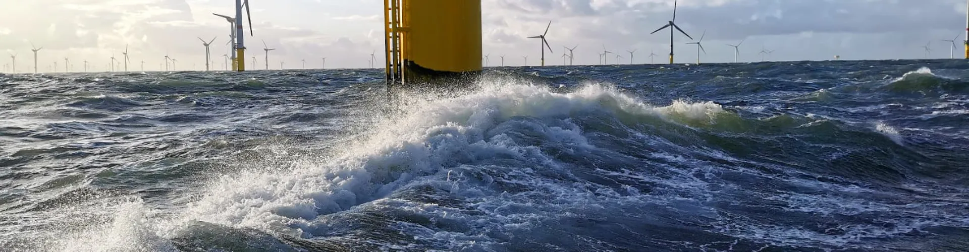 water foundation, sea, wind turbine