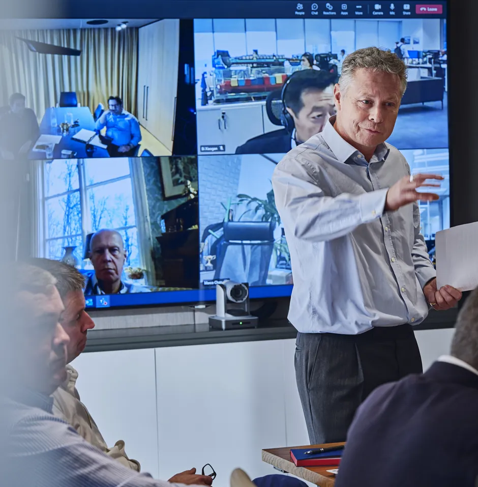 Clarksons Employee presenting in a meeting