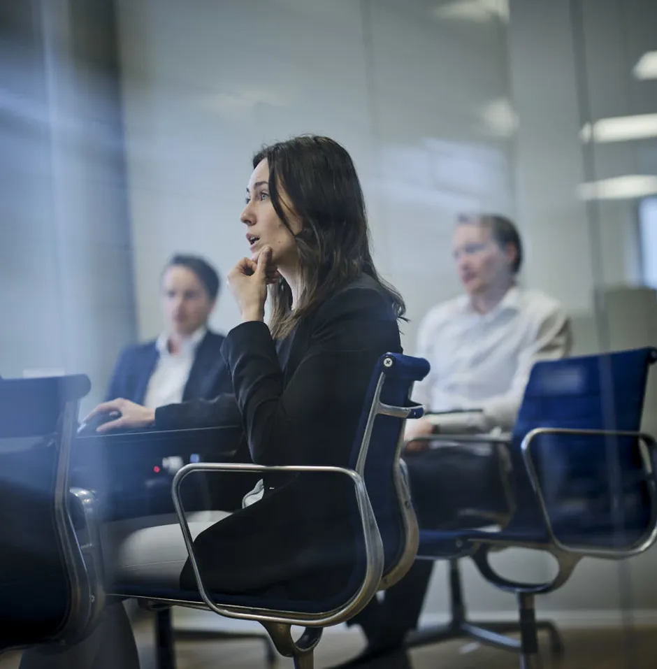 Staff from the Clarksons Oslo office engaged in a presentation