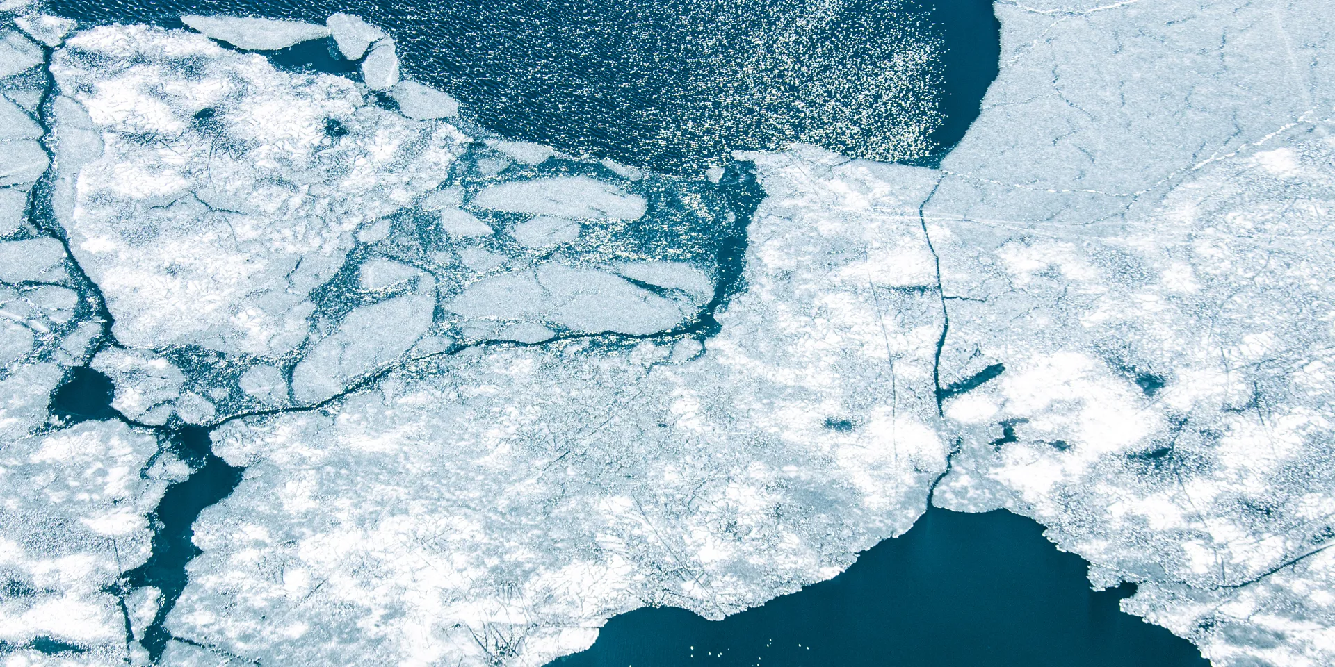 Overhead image of ice flow