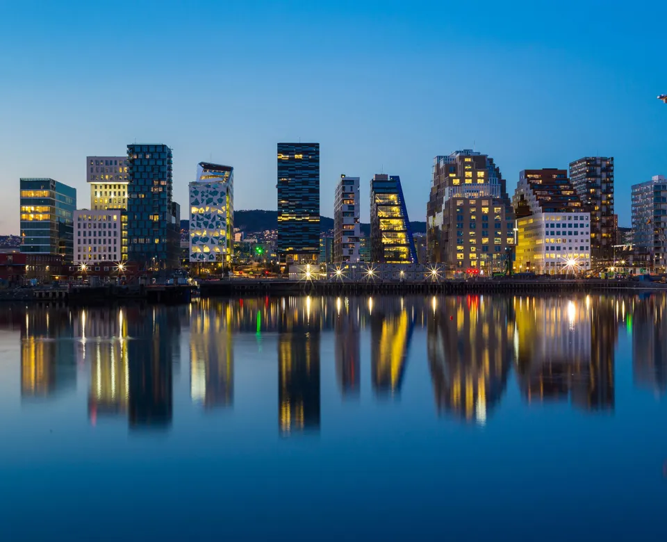 evening Oslo landscape