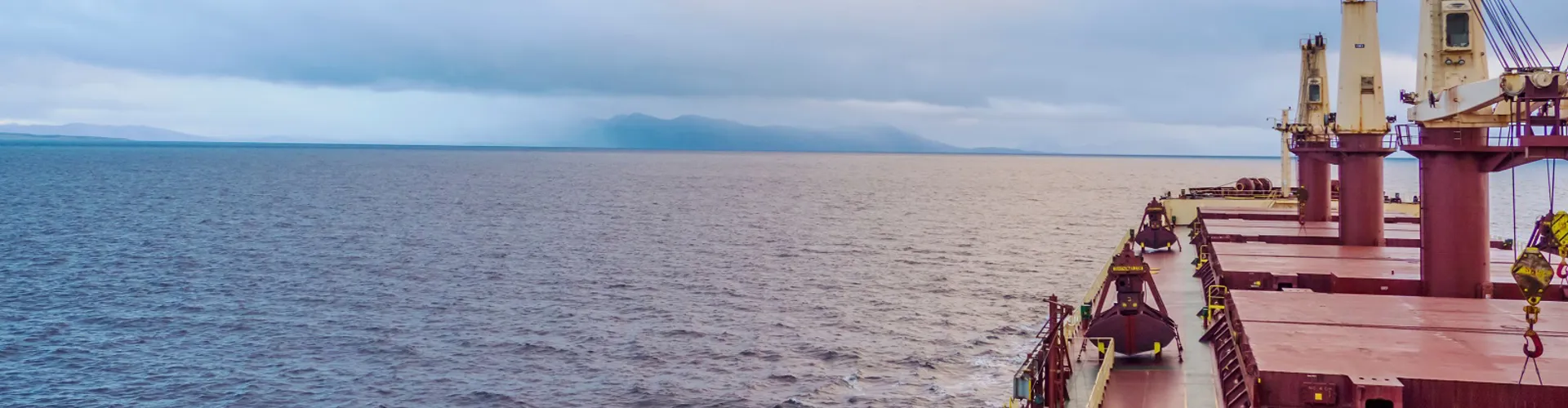 dry cargo vessel on the ocean